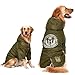 FLAdorepet Army Green Winter Warm Big Large Dog Pet Clothes Hoodie Fleece Golden Retriever Dog Cotton Padded Jacket Coat Clothing for Dog (7XL, Green)