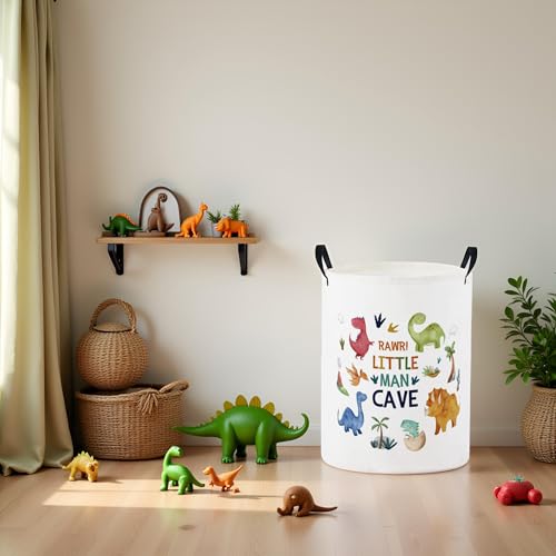 Image of Baby Laundry Basket Baby Nursery Hamper Kids Laundry Basket Toy Storage Bin for Boys Room Decor Gift Baskets for Bedroom Bathroom(Dinosaur)