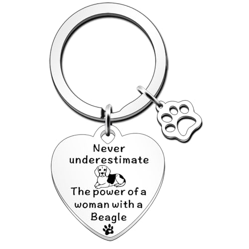 JETTOP Beagle Gifts for Women Beagle Dog Pet Lover Gift Beagle Dog Mum Gifts Keyring Gifts for Birthday Christmas Mothers Day Beagle Mum