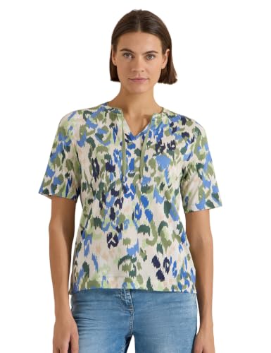 T-shirt pour femme imprimé Cecil 3230891 avec col fendu tendance été