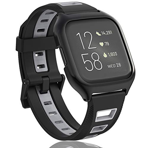 MIJOBS Band for Fitbti Versa 2 Waterproof Replacement Strap Wristband Watch Band Smartwatch Accessories for Women Men