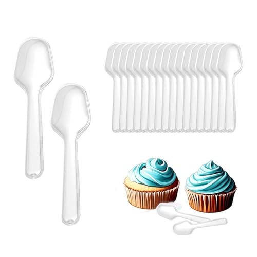 GVSS 240 Pièces Petites Cuilleres a Dessert en Transparent 7,5cm,Cuillere Plastique Reutilisable,Petite Cuillère Verrine Plastique,Mini Cuillere de Degustation pour...