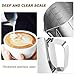 Milk Frothing Pitcher - 12oz/350ml Milk Frother Cup Stainless Steel Jug Steaming Pitcher, Milk Coffee Cappuccino Latte Art Barista Steam Pitchers Milk Jug Cup with Extra Two Decorating Pen