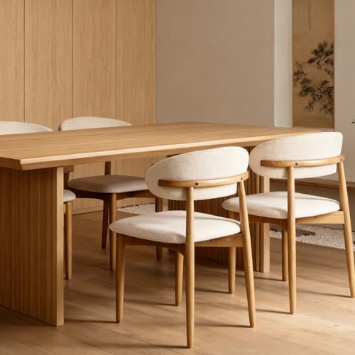 IBffleCN Beige Fabric Dining Chair