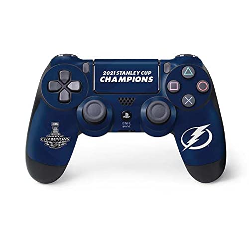 Skinit Decal Gaming Skin Compatible with PS4 Controller - Officially Licensed NHL 2021 Stanley Cup Champions Tampa Bay Lightning Design