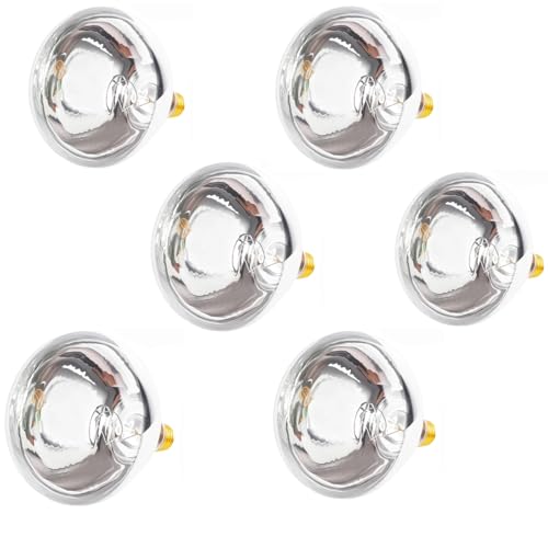 FUXULLACO 6 Pack Heat Lamp Bulb Replacements for Food Heat Lamp, 250W Heat Lamp Light Bulbs Infrared Heat Bulb, 120v Heating Lightbulbs with E26 Base (6)