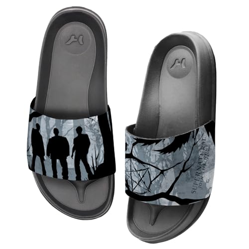 Popfunk Supernatural Trio in the Woods Unisex Adult Slides Adjustable Flip Flop Sandals Officially Licensed Hypd Slydr Switch™3