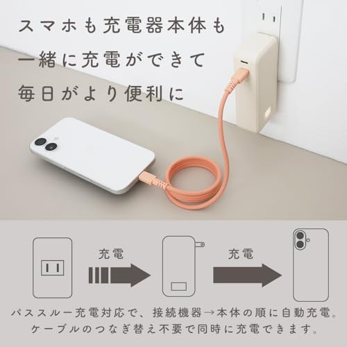 MOTTERU コンセント一体型 モバイルバッテリー 10000mAh PD30W入出力 2in1 残量表示ディスプレイ PSE適合製品 MOT-MBAC10001-EC の商品画像 6