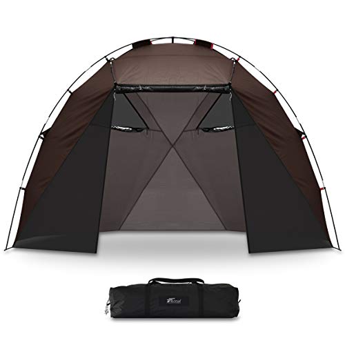 FIELDOOR サンシェルターテント300  300cm×350cm 耐水 遮熱 UVカット シェルター サンシェードテント 日よけテントコンパクト虫防止 メッシュ 蚊帳 日よけ 日除け