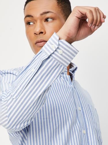 Image of Max Mens Cotton Striped Slim Fit Shirt