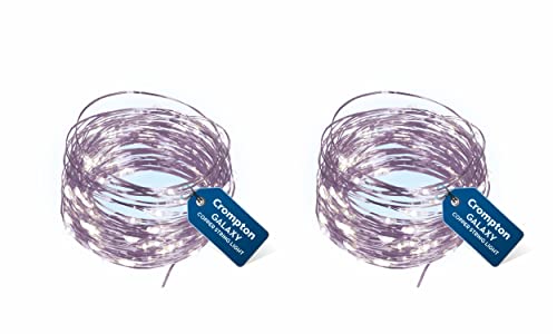 Crompton Galaxy Decoration Copper USB Powered String Fairy Lights with 100 Led Light (10 Meters, Cool Day Light, Pack of 2) at ₹140 (90% Off) – Amazon