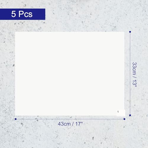 Image of uxcell 150pcs Adhesive /Sticky /Tacky Mats 13 inch x 17 inch Case of 5 Mats, 30 Sheets Each, for Cleanroom, Warehouse, Laboratory, Capture Dirt and Dust, White