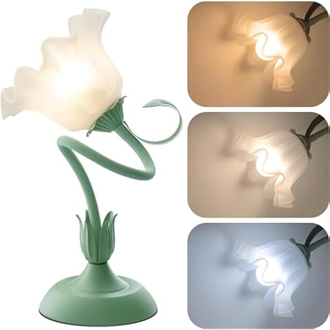 Vintage Flower Table Lamp with Colour Modes Cover
