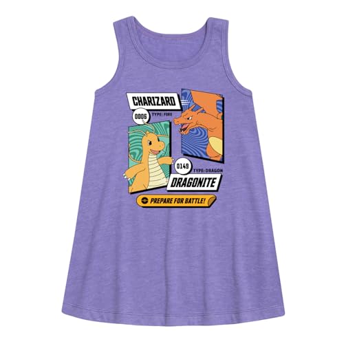HYBRID APPAREL - Pokémon - Dragonite Charizard Prepare for Battle - Youth Girls A-line Dress