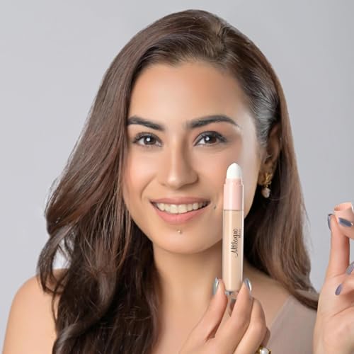 Image of Milagro Beauty Premium Wizard Concealer (6 ml) | Full Coverage, Matte & Poreless, Easily Blendable | Longlasting Creaseless Formula Covers Dark Spots | Highlighting & Contouring | All Skin Type (Rose Beige)