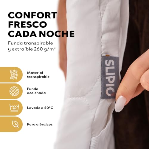 Miniatura 6 de Slipio Topper De Colchón 120x190 Cm 5 Cm Ergo Espuma Ortopédica Cubrecolchón Funda Extraíble Antiácaros Y Antialérgico