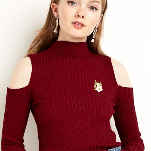 Image of Fashion Flower Brooches for Women Daisy Flower Pearl Chrysanthemum Elegant Enamel Pins Casual Jewelry For Women Party Bag Hat Brooch Pins Accessaries