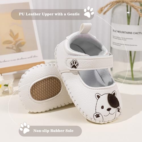 Image of Meckior Infant Baby Girl Sandals Soft Non-Slip Rubber Sole Handmade Princess Wedding Dress Shoes Toddler First Walkers