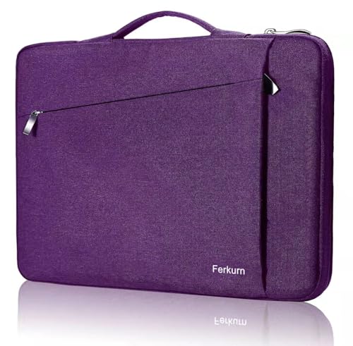 Ferkurn Laptop Case Sleeve Cover Chromebook Case Compatible with Macbook Air/Pro, iPad, Surface Pro, Acer Spin, HP, Dell XPS, ASUS Vivobook, Samsung, Waterproof Laptop Bag, Purple, 12 inch