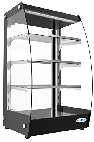 Image of KoolMore DC-3CB Bakery Display Case, 2.7 Cu. Ft - 3 Shelves, Black & Clear