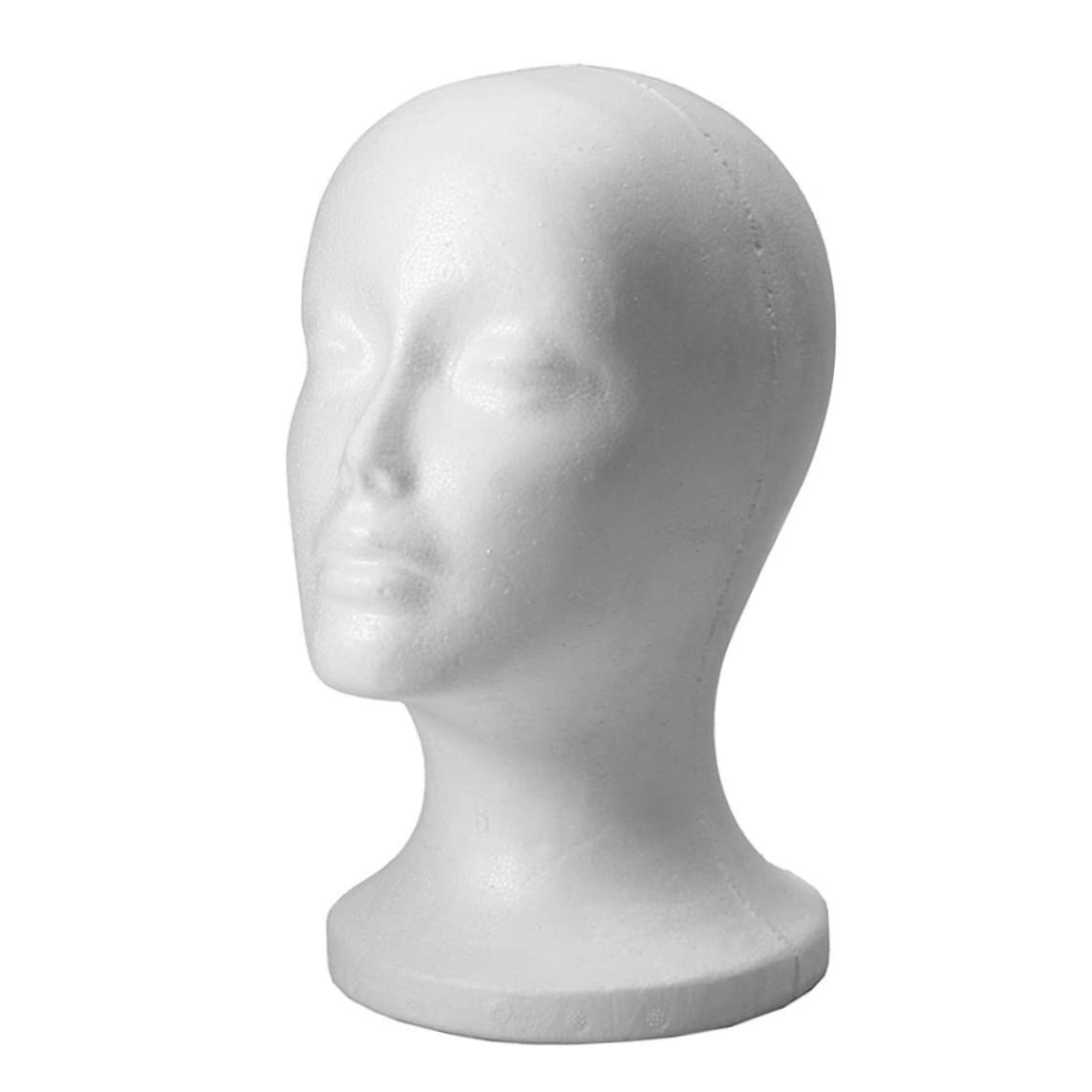 Cabeza de Espuma de poliestireno, Mannequin Head PE Foam Femenina de lombrices Blancos Firma de Peluca Cabeza de Entrenamiento de la Cabeza para el Tatuaje de Maquillaje Peinado