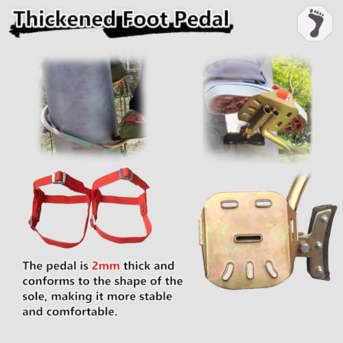 Adjustable Anti-Slip Climbing Spikes for High-Altitude Work, Electric System Maintenance, Climber Shoes with Foot Strap & Harness Set (Size 7-14"/18-35cm)