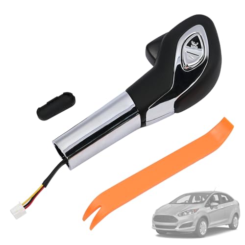 Magimaker Automatic Gear Shift Knob Handle with Button CN1Z-7213-CA Compatible with Ford Fiesta 2014 2015 2016 2017 2018 2019, Gear Shift Knob Shifter Lever (Plating)