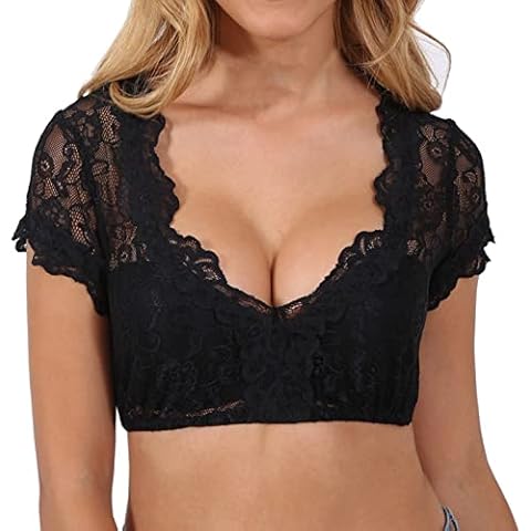 Generic Damen Oktoberfest Bluse Schwarz Elegante Dirndlbluse Dirndl Spitzen Dirndl Zum Oktoberfest Bluse Cover