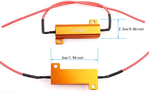 Ricefine Zhanfashion 8Pcs 50W 6Ohm Led Load Resistors，For Led Turn Signal Lights Or Led License Plate Lights Or Drl (Fix Hyper Flash, Warning Cancellor) #TOP2