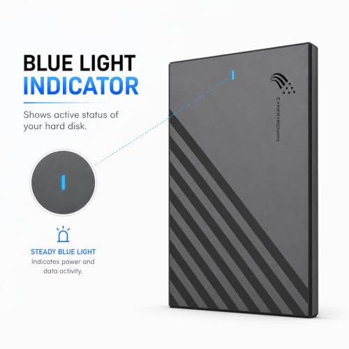 Image of External Hard Disk - Portable USB 3.0 HDD, High-Speed Data Transfer, Plug & Play, Compatible with Windows, Mac, Linux, PS5 | Slim & Shockproof, 1 Year Warranty (320.0, GB)
