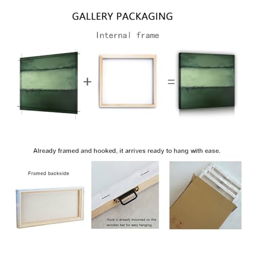 Toile sage green pour bureau : déco murale moderne en blocs verts