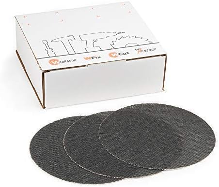 15 x Abrasive Mesh Round 225mm K80/100/120 JE 5 Pcs with Touch Fastener Adhesion For Grinding Giraffe