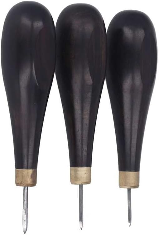 Sandalwood Stitching Awl Strong Penetration Leather Craft Sewing Awl for Sewing for DIY Leather