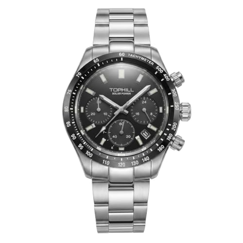 Image of TOPHILL Men Watches Automatic Mechanical Watches - Dive, GMT, Chronograph & Dress Styles | 316L Stainless Steel, Sapphire Crystal, Ceramic Bezel | 5ATM-300M Waterproof with Super Luminous | Classic Business & Sport Casual