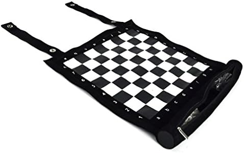 Leatherface Roll Up Chess Set - Classic Suede Travel Companion