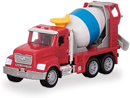Driven by Battat – 7-Inch Cement Mixer Truck Toy with Lights & Sounds, Movable Parts, Construction Vehicle for Boys & Girls, Durable Design, Realistic Details, Gift 3+ Years Toy for Kids