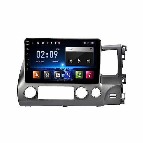 Modorwy 9 Inches Android System with 2GB/32GB RAM & ROM, Gorilla Glasses/Full HD Display/WiFi/GPS/SWC and Rear Parking Camera Frame with Socket for Honda Civic 2006 to 2011