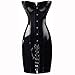Produktbild YARUDRESS Frauen PVC-Korsett-Kleid, Siamese Bauch Body Sculpting Art Und Weise Damen Kunstleder Retro Verein Korsett, Für Partei Halloween,Schwarz,L