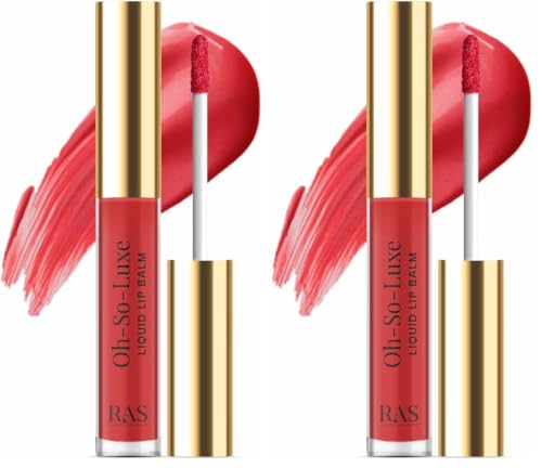 Image of RAS Luxury Oils Oh-So-Luxe Lip and Cheek Tint Balm | Lip balm with Natural Butters Oils & Glycerin | Provides Moisture, Nourishment, Intense Lip Colour, Berry Red | Vegan & Cruelty Free, 3.2 ml