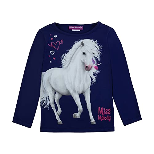 Miss Melody shirt bleu fille 76041 pour les passionnées de poney