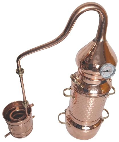 Dr. Richter 2L Destille mit XXL-Kolonne - großer Dampfraum, Kolonnenbrennerei ätherische Öle, Hydrolate 2 Liter