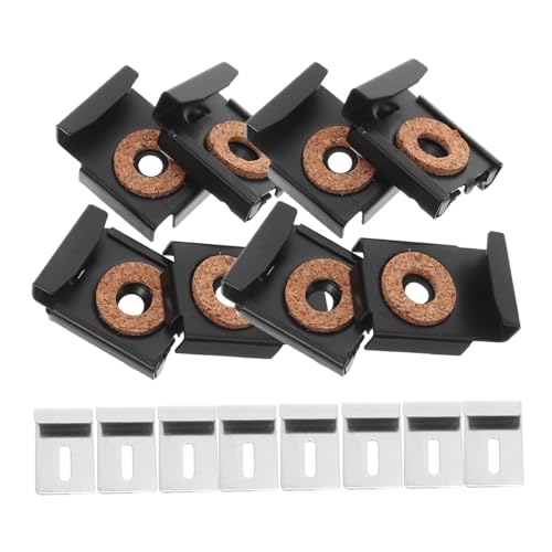 POPETPOP 4 セットステンレス製ミラークリップ 壁掛け用鏡クランプ 耐錆素材 浴室 家用フレームレスガラスホルダー 多用途対応 簡単取付け