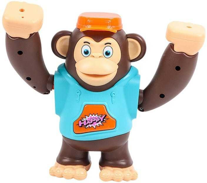 Hda Group PVC (Polyvinyl Chloride) Dancing Monkey Spinning Rolling Doll Toy for Girls and Boys Learning & Educational Toy for Kids | Birthday & Return Gift| (Multicolor)
