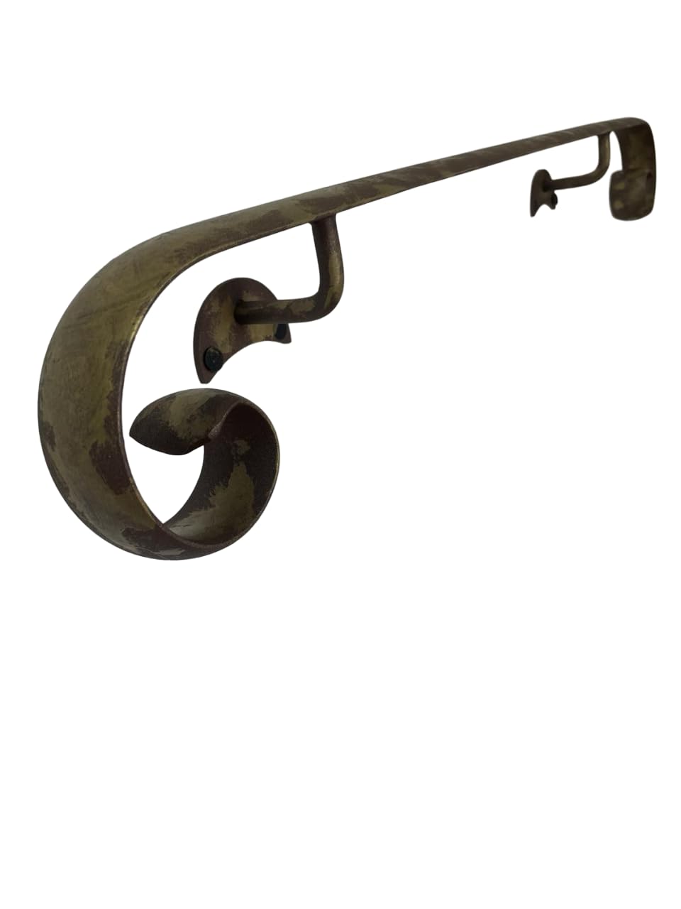 Corrimano in Ferro Battuto Modello Napoli | Lunghezze da 50 a 400 cm | per uso interno ed esterno | fai da te (Bronzo Anticato, 320 cm)
