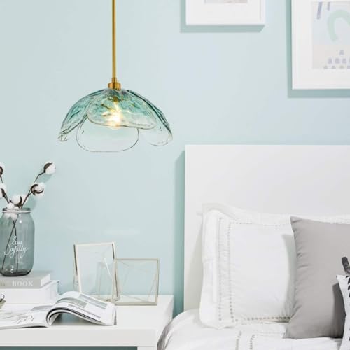 Lustre de salle à manger bleu clair à tête unique en trèfle - 7