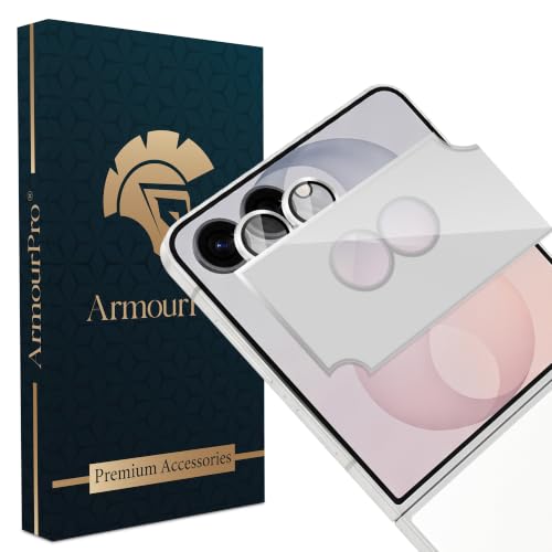 Image of ArmourPro Camera Lens Protector for Samsung Galaxy Z Flip 8 with Auto Alignment Installation Frame, AR+AF Coated Tempered Glass Camera Rings, Anti-Scratch, Case Friendly | Silver