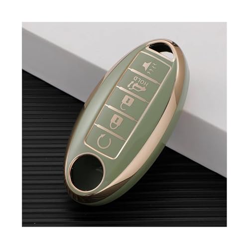 Coque couvre-clé Nissan X-Trail Rogue Maxima Altima Sentra Murano Qashqai 5 boutons vert