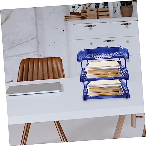 OFFSCH Multi Desk Paper Organizer Vertical File Holder for Office Home Use Document Tray for Efficient Paper Storage and Desktop Organization