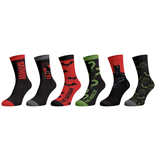 Chaussettes Batman homme lot de 6 paires idée cadeau anniversaire et fête