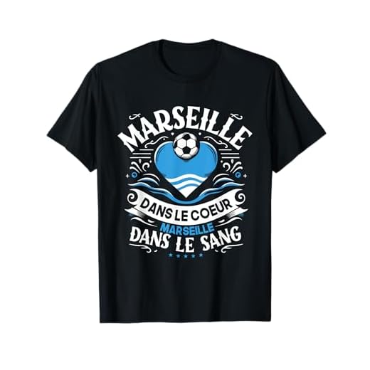 Cadeau Marseillais Maillot Humour Cœur Marseille Foot T-Shirt
